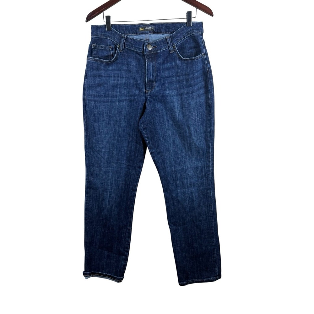 Lee Womens Relaxed fit‎ Mid-rise Straight leg Blue Jeans Size 12